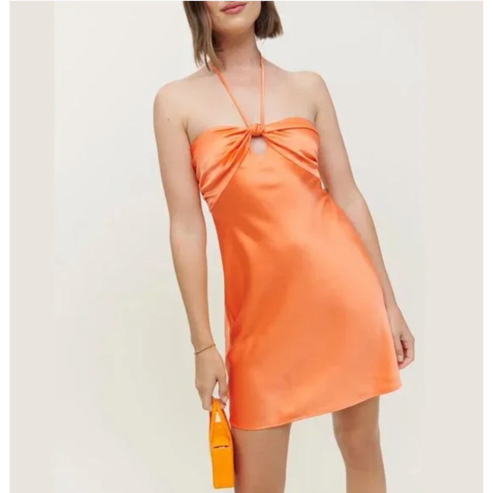 Reformation Orange Mini Dress